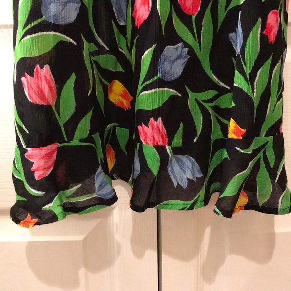 Green Floral Sabrina Gauze Mini Smocked Dress NWT - Picture 4 of 8